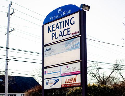 Keating Place sign